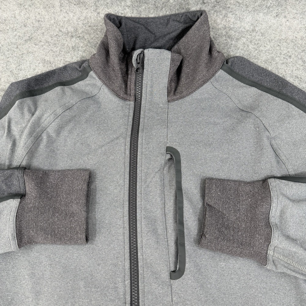 Lululemon Jacket Mens Small Gray Kung Fu Jacket II Heathered Slate Warm Up Track